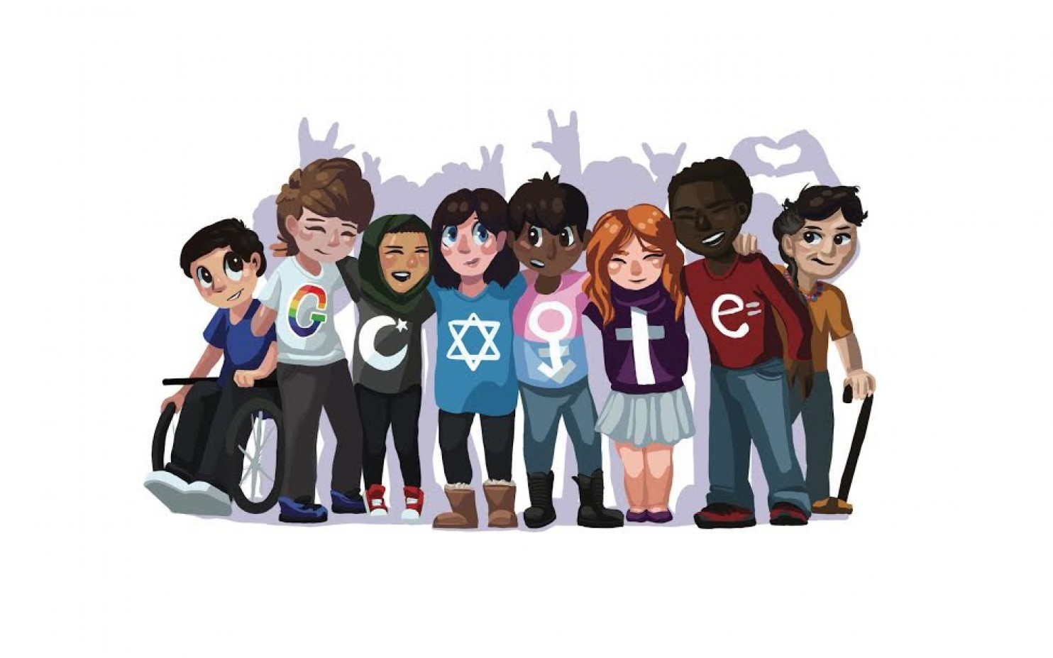 Today's google doodle is Student Job, Winner Imagines a World of Universal Acceptance - Google, Doodle, Tolerance
