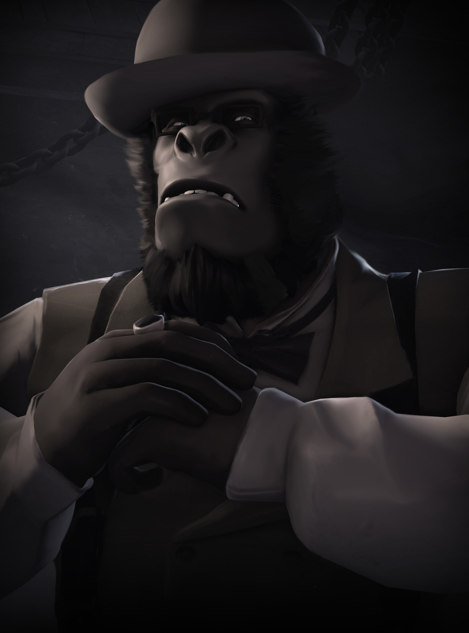 Winston Corleone - Overwatch, Winston, Vito Corleone, Art