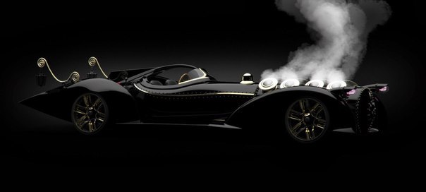 Steam Batmobile concept by artist Paul Van Denton - Steampunk, Batmobile, Batman, Auto