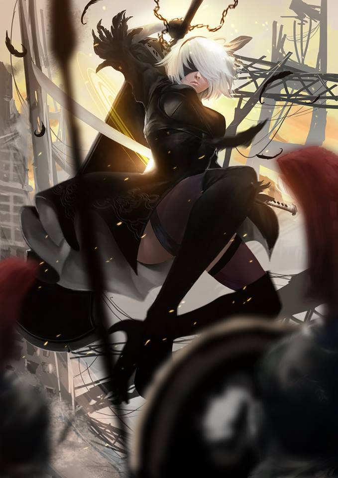 Nier Automata arts - NIER Automata, Yorha unit No 2 type B, Deviantart, Art, Anime art, Longpost