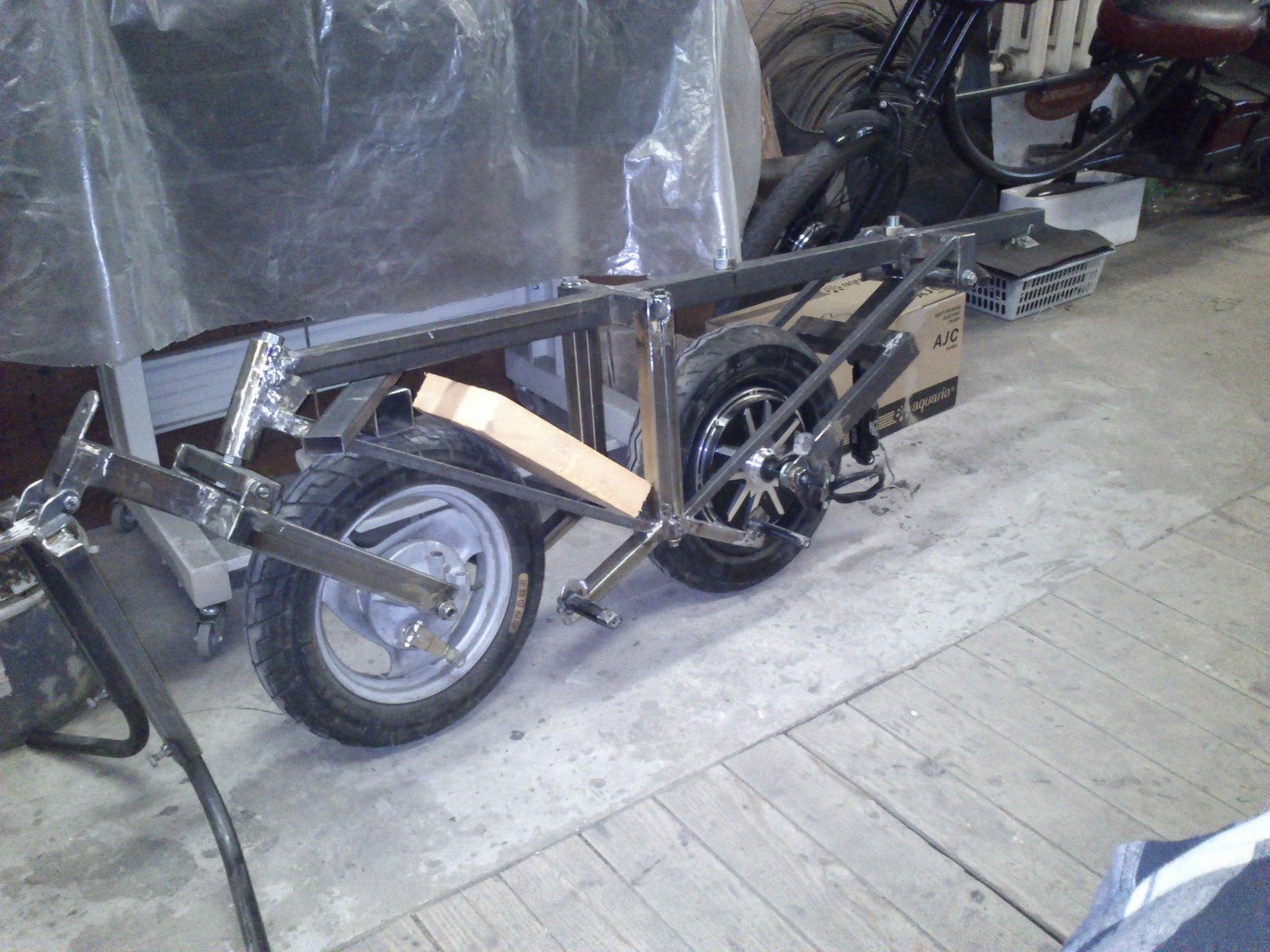 Folding tandem electric bike - My, Tandem, Collapsible, , Electric bike, , Longpost, Skating