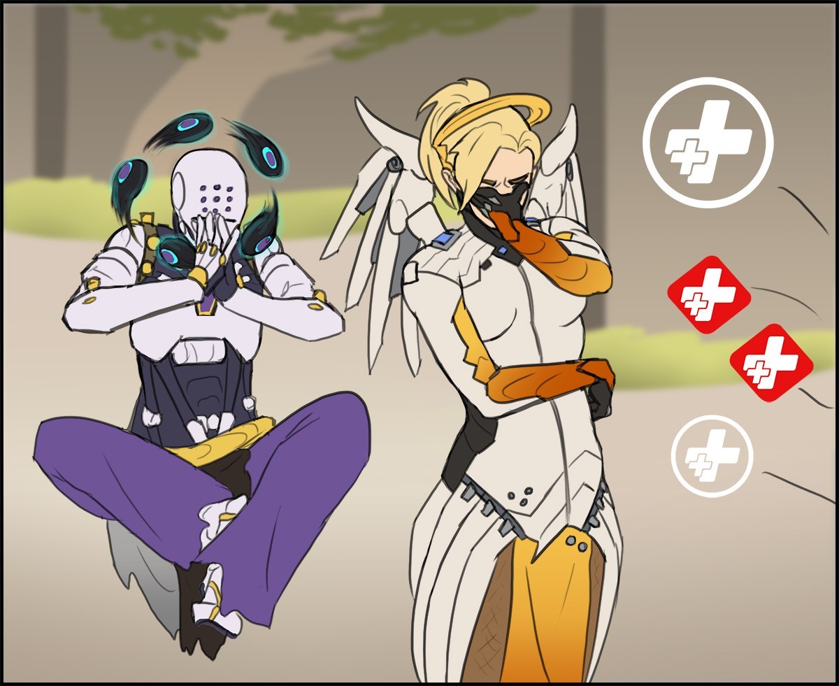 Medic friend to medic - Overwatch, Zenyatta, Mercy, Genji, Comics, Longpost