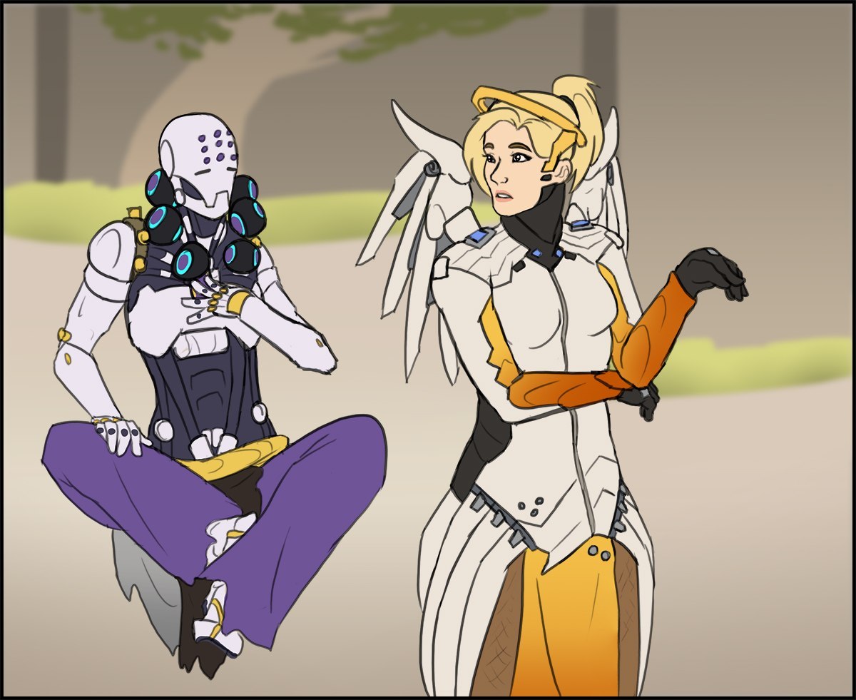 Medic friend to medic - Overwatch, Zenyatta, Mercy, Genji, Comics, Longpost