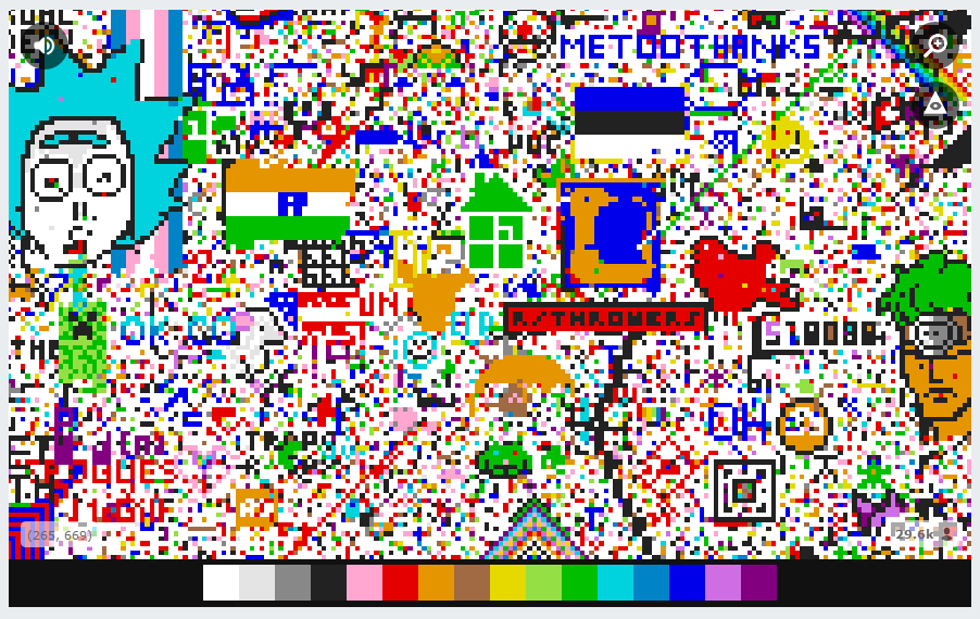 Peekaboo on /r/place ? - Reddit, Place, , Peekaboo