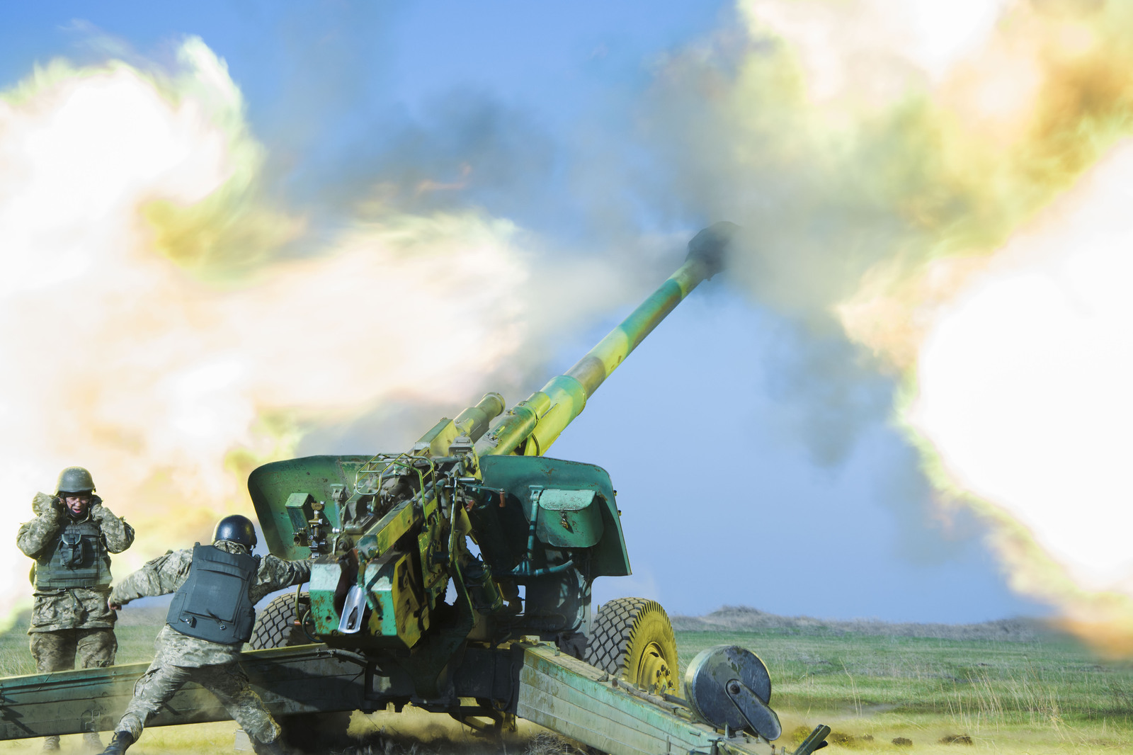 Artillery exercises, some good shots - My, Teachings, Artillery, , The photo