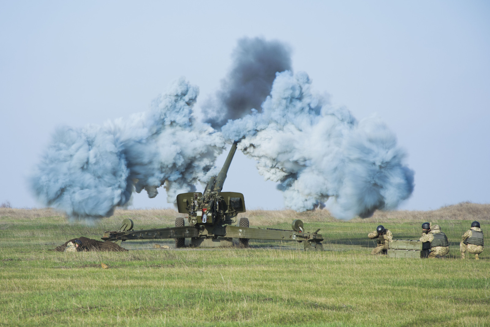 Artillery exercises, some good shots - My, Teachings, Artillery, , The photo