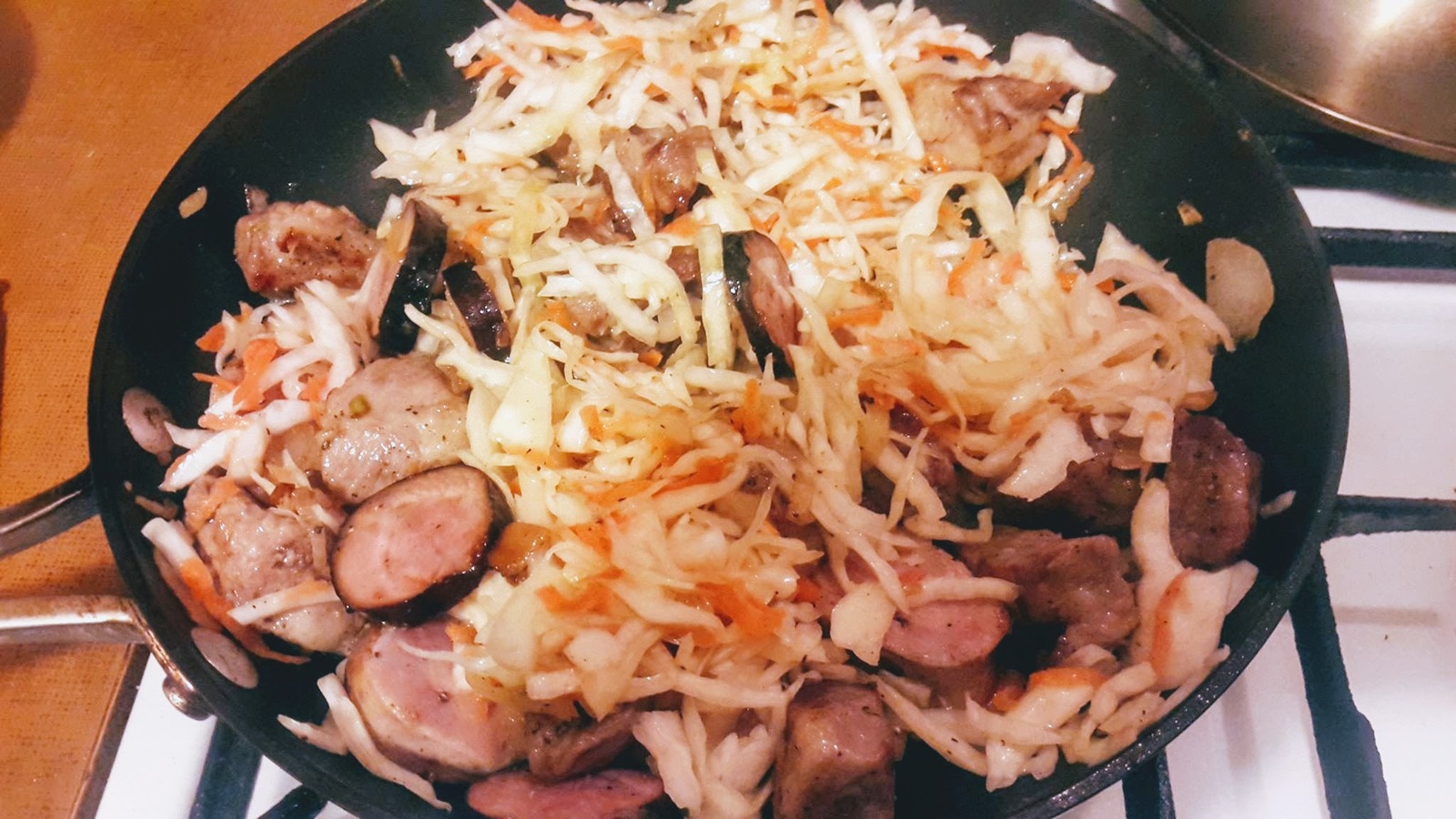 Easy Bigos - My, Food, Cooking, Cabbage, Sausage, Bigus, Recipe, Longpost