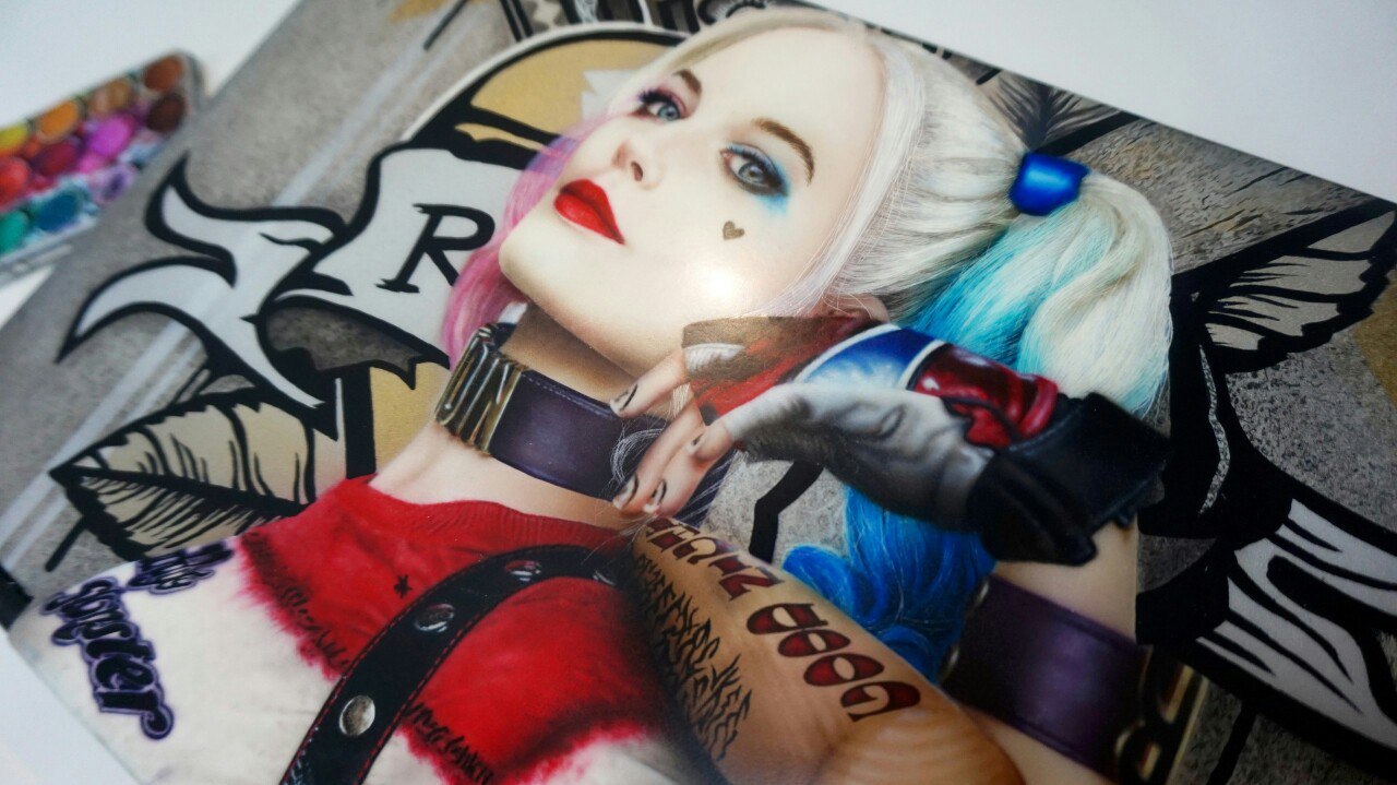 Airbrushing on a laptop. Author: Elena Chukmasova - My, Airbrushing, Art, , Creation, Art, Longpost, Harley quinn, Suicide Squad