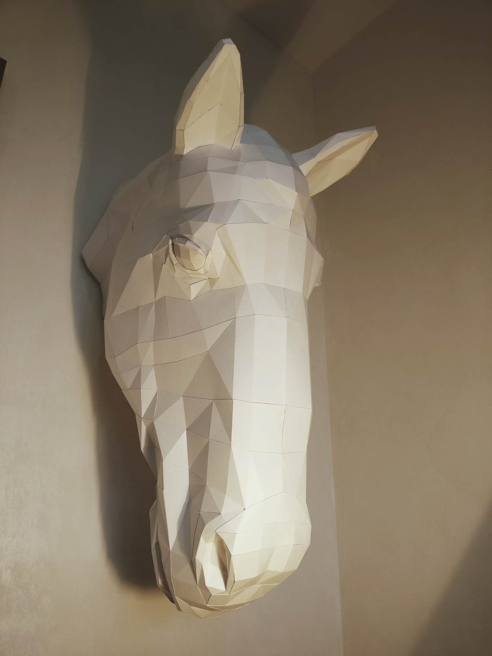 horse head - Pepakura, Papercraft, , Low poly, Horses, Handmade, Longpost