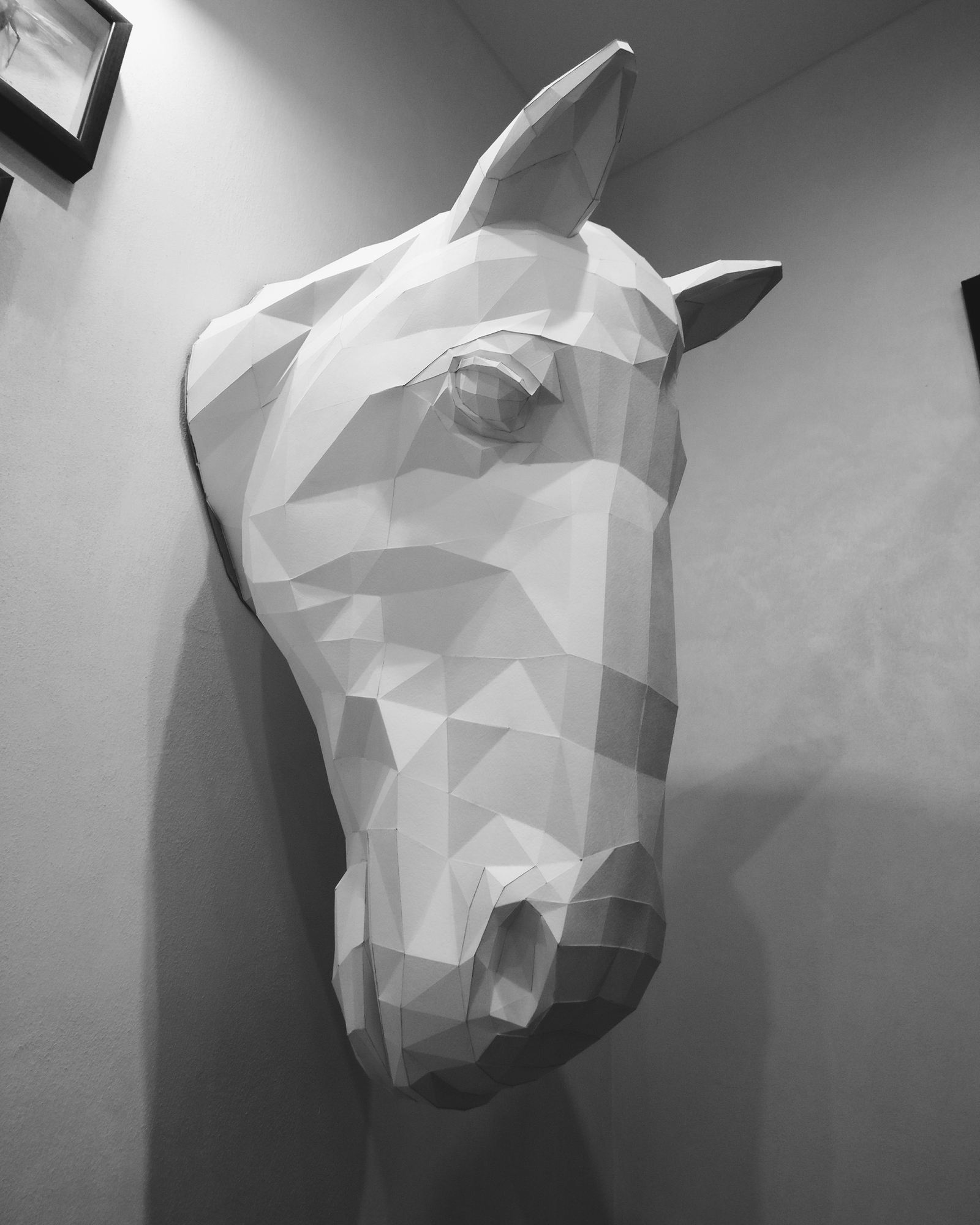 horse head - Pepakura, Papercraft, , Low poly, Horses, Handmade, Longpost