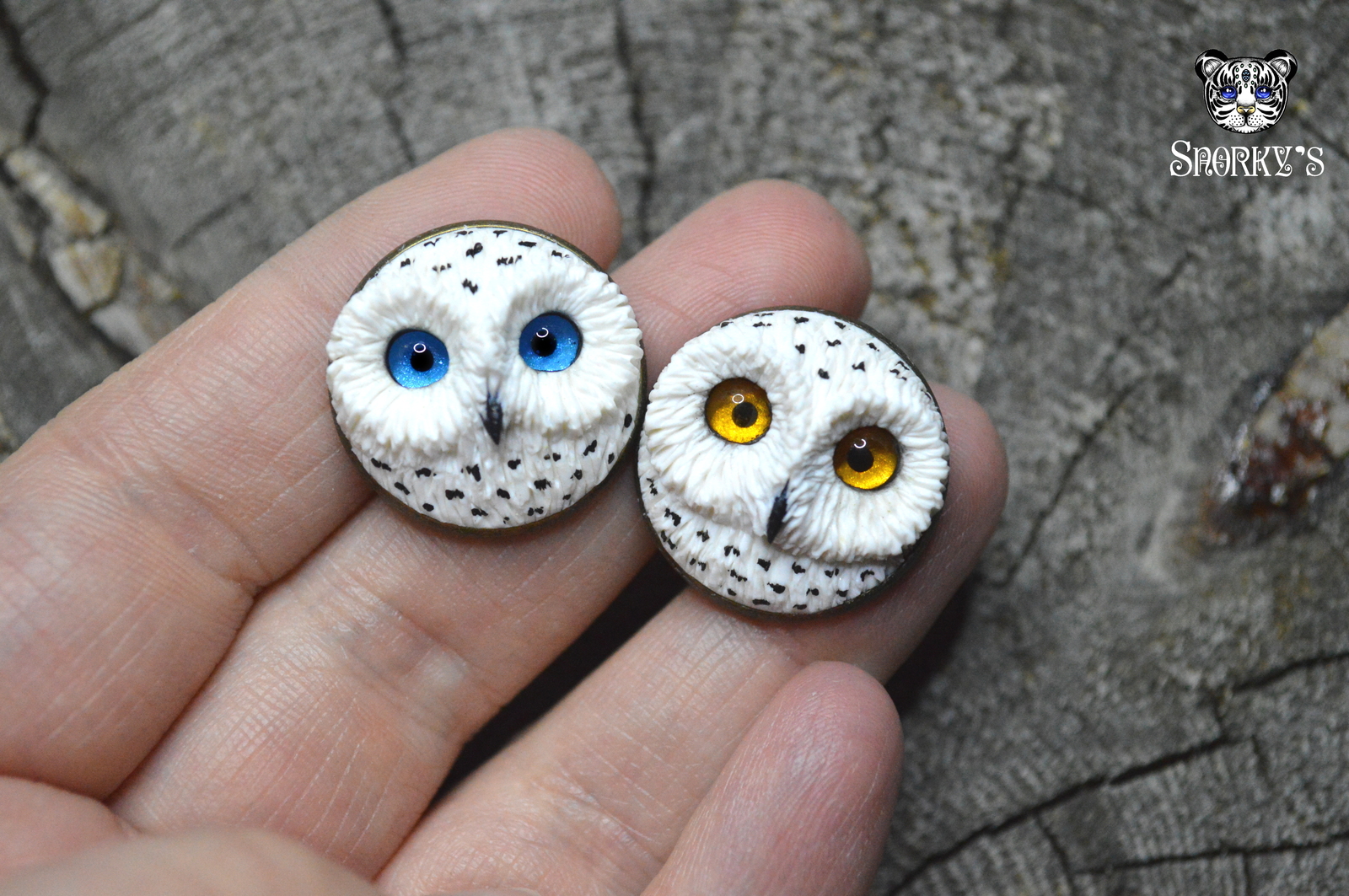 My new animals, birds and more) - My, Handmade, Nyuhler, Fantastic Beasts and Where to Find Them, Golden retriever, Polar bear, Polymer clay, Owl, Dog, Longpost