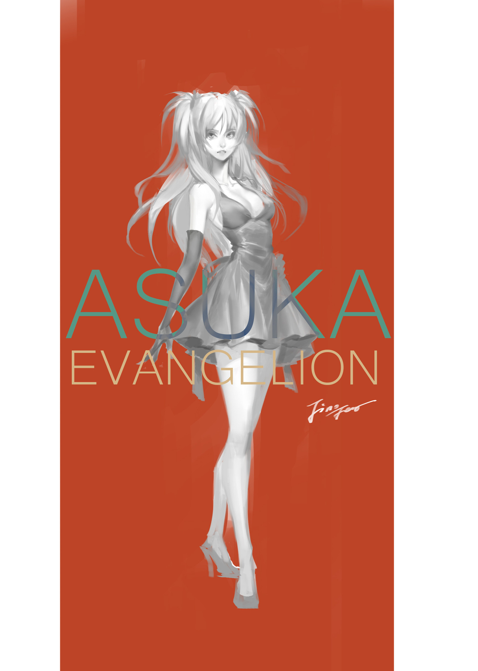 Fan art for Evangelion - Аниме, Anime Art, Evangelion, Shinji Ikari, Asuka Langley, Misato Katsuragi, Nagisa Kaworu, Ryoji Kaji, Длиннопост