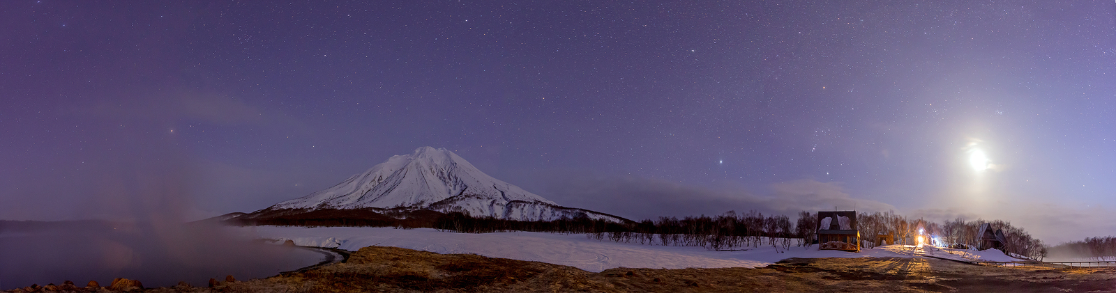 Kamchatka. Journey to volcanoes and hot springs. - My, Kamchatka, Travels, Spring, Volcano, Snowmobile, Nature, Longpost