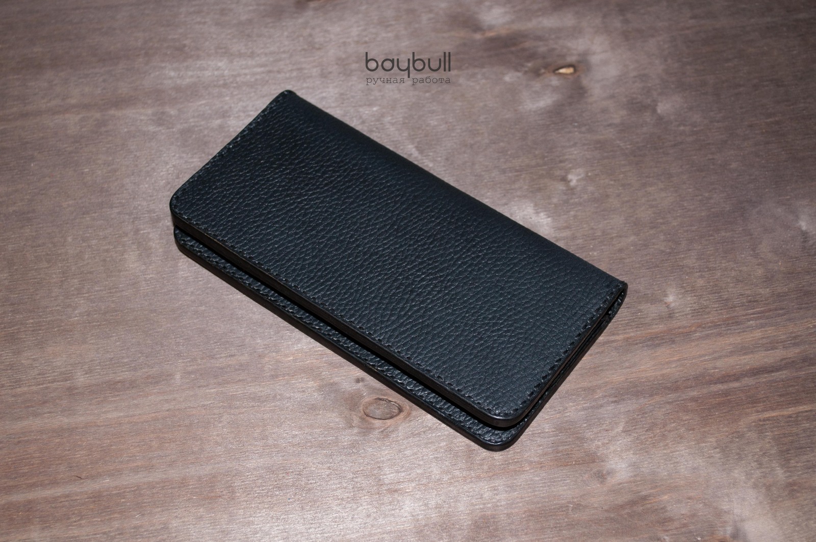 My husband sewed such a wallet made of thick leather. Everything is sewn by hand with a saddle stitch. - My, , Bikers, Wallet, Leather wallet, Purse, , Longpost, Motorcyclists