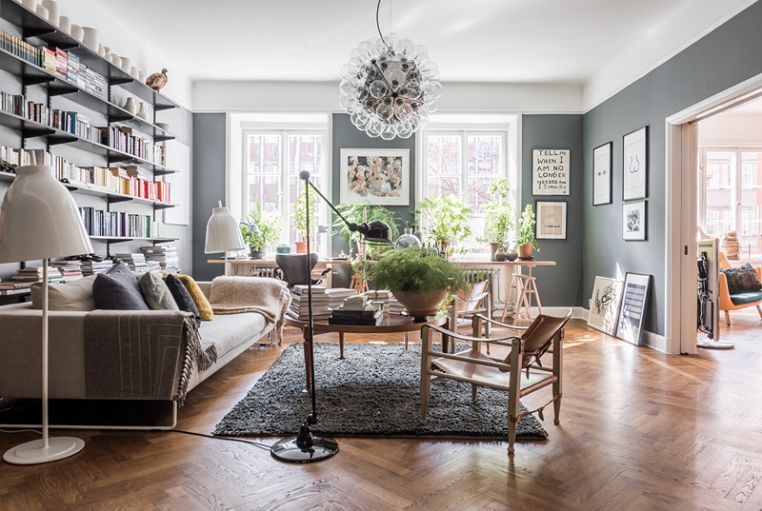 247 square meters in Stockholm - a mix of styles and lots of plants - My, Design, Interior Design, Interior, Classic, Stockholm, Modern, Eclecticism, Plants, Longpost