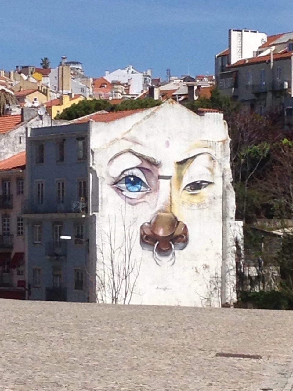 suspicious house - Lisbon, Street art