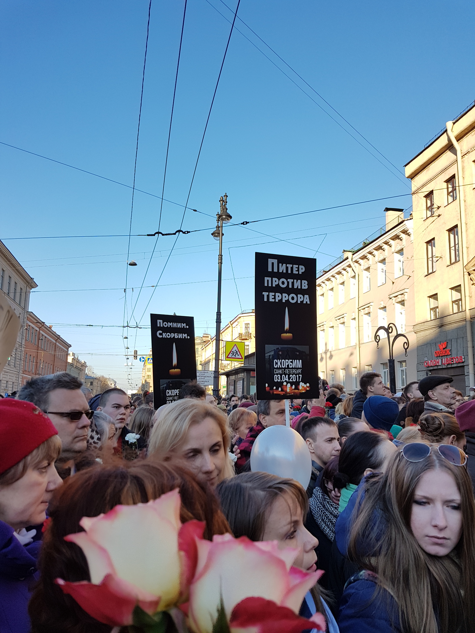 Solidarity rally against terrorism in St. Petersburg - Rally, Terrorism, Saint Petersburg, Metro, Russia, Peekaboo, Longpost