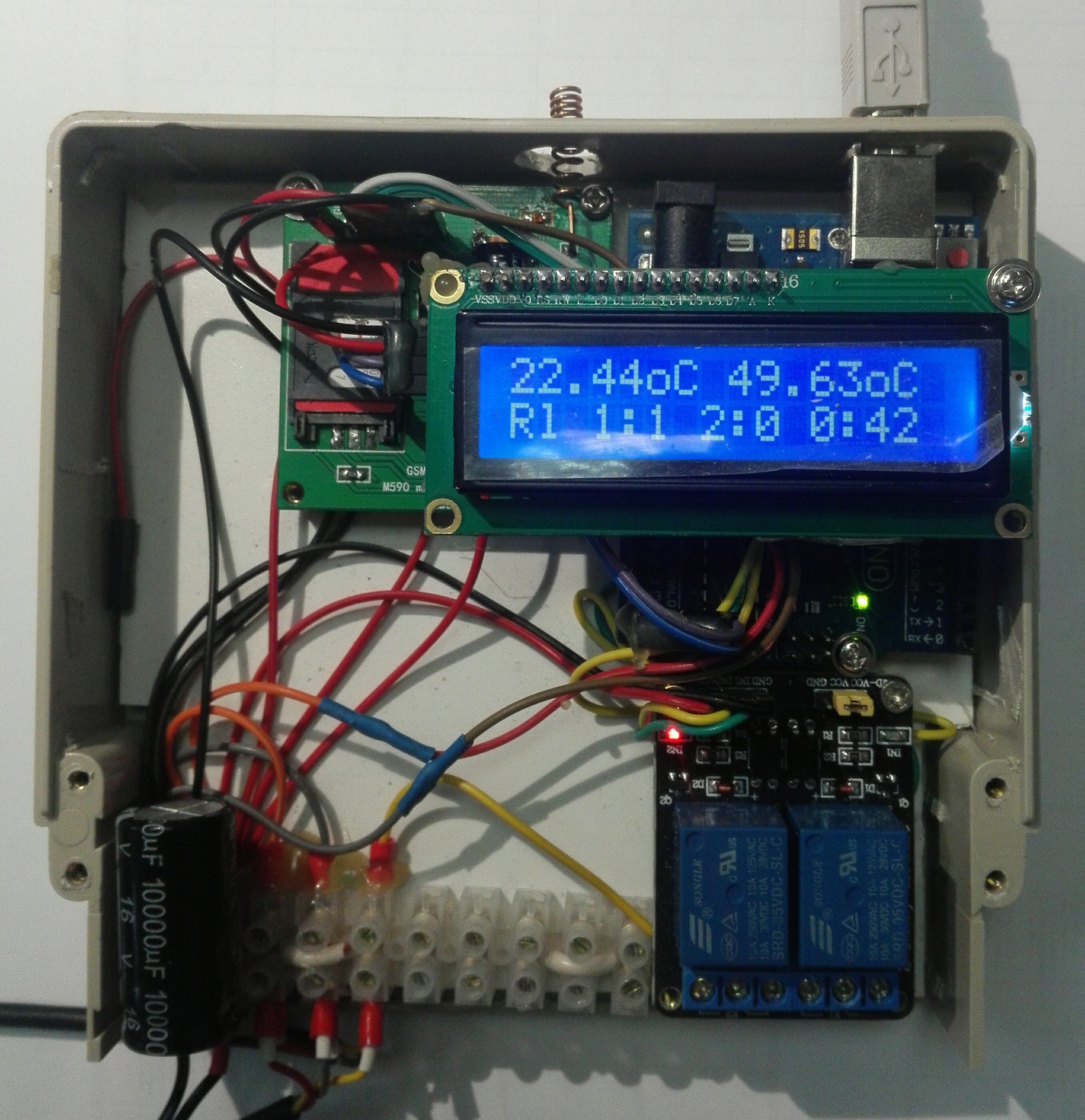 Heating control in the country house via GSM - My, , , Gsm, Longpost, Arduino