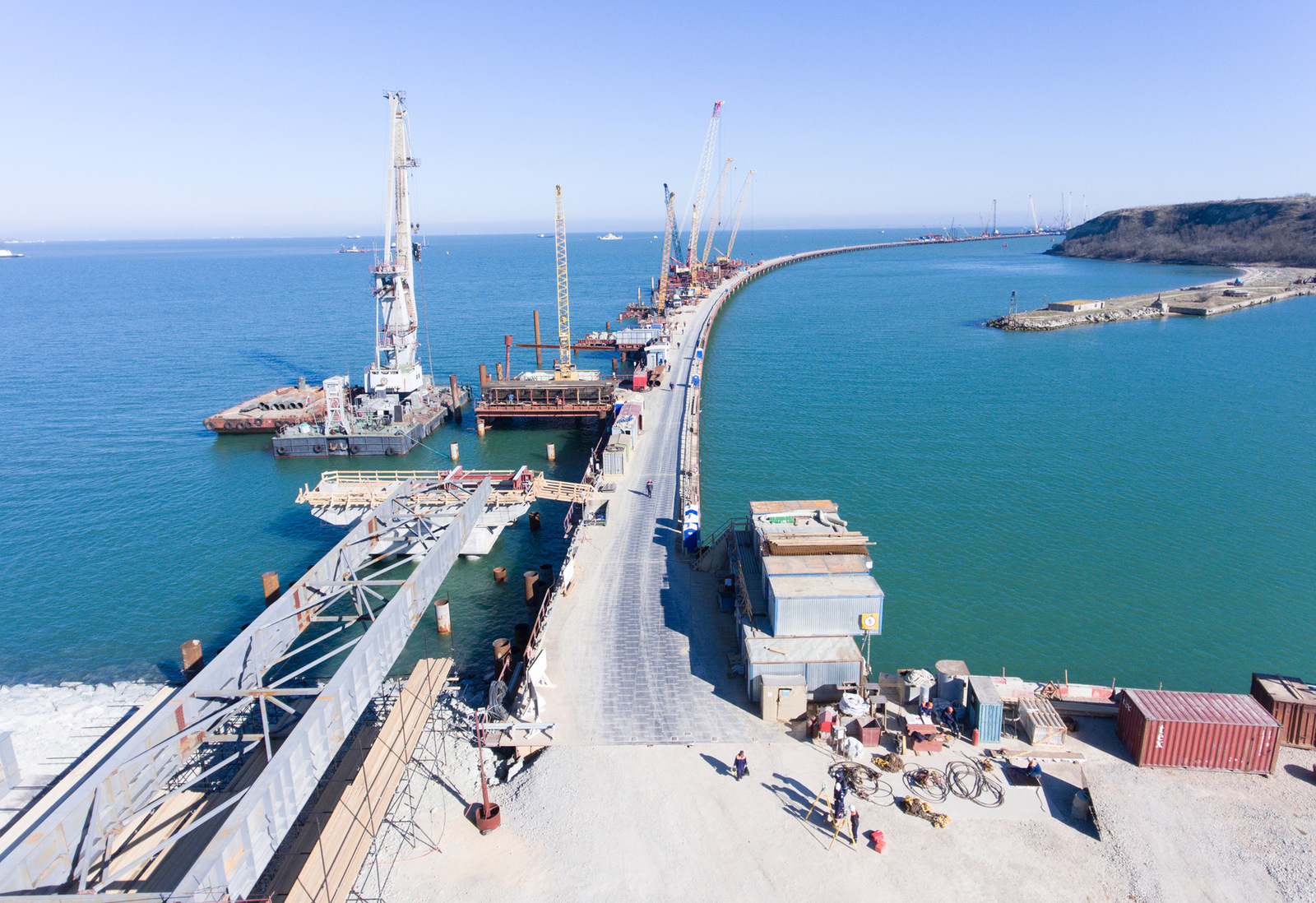 CONCRETING OF THE FAIRVATER SUPPORT OF THE KRYMSKY BRIDGE HAS STARTED - Kerch bridge, Bridge, Crimea, Russia, Building, The photo, Text, Longpost, Crimean bridge