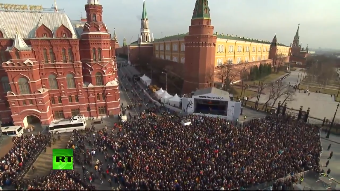 Rally in the center of Moscow, against terrorism. - RT, Politics, Terrorism, Russia today