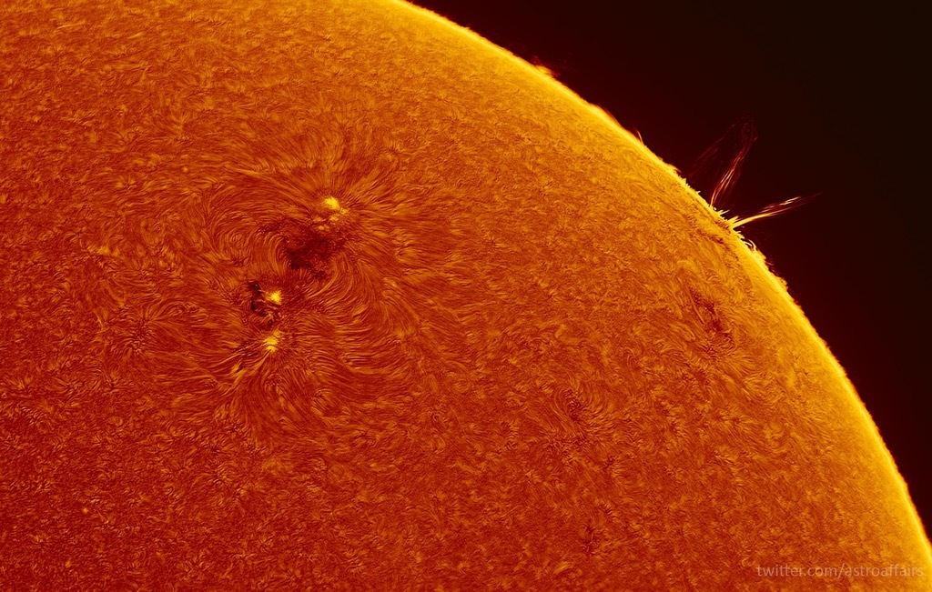 Active zone on the Sun - Space, The sun