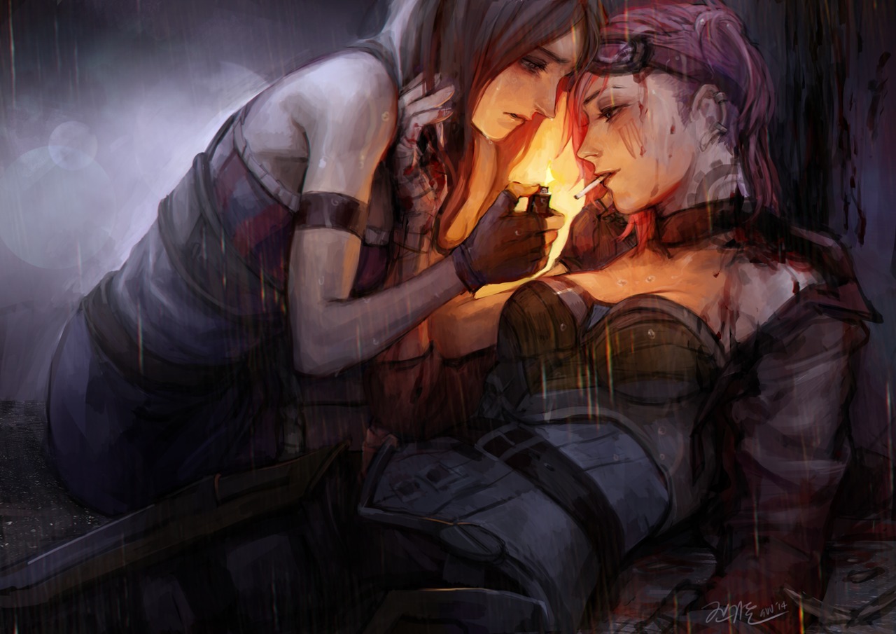 The flame of friendship in the darkness of lawlessness - Art, League of legends, Caitlin, VI