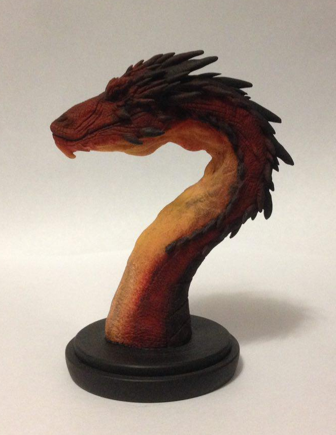 plastic dragon - My, The Dragon, Smaug, Polymer clay, Fimo, Statuette, Figurine, Figurines, Red Dragon, Longpost