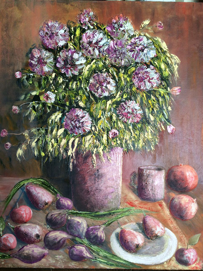 Spring Still Life - Author Vitaly Ozhireliev, Omsk. 2016 - My, Still life, Spring, , Painting, Omsk, Art