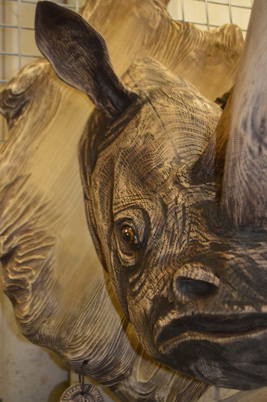 set the horns - My, Alexander Ivchenko, Chainsaw, Rhinoceros, Chainsaw sculpture, Video, Longpost