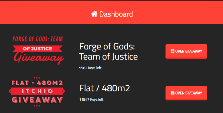 Forge of Gods: Team of Justice Giveaway - Steam, Distribution of freebies