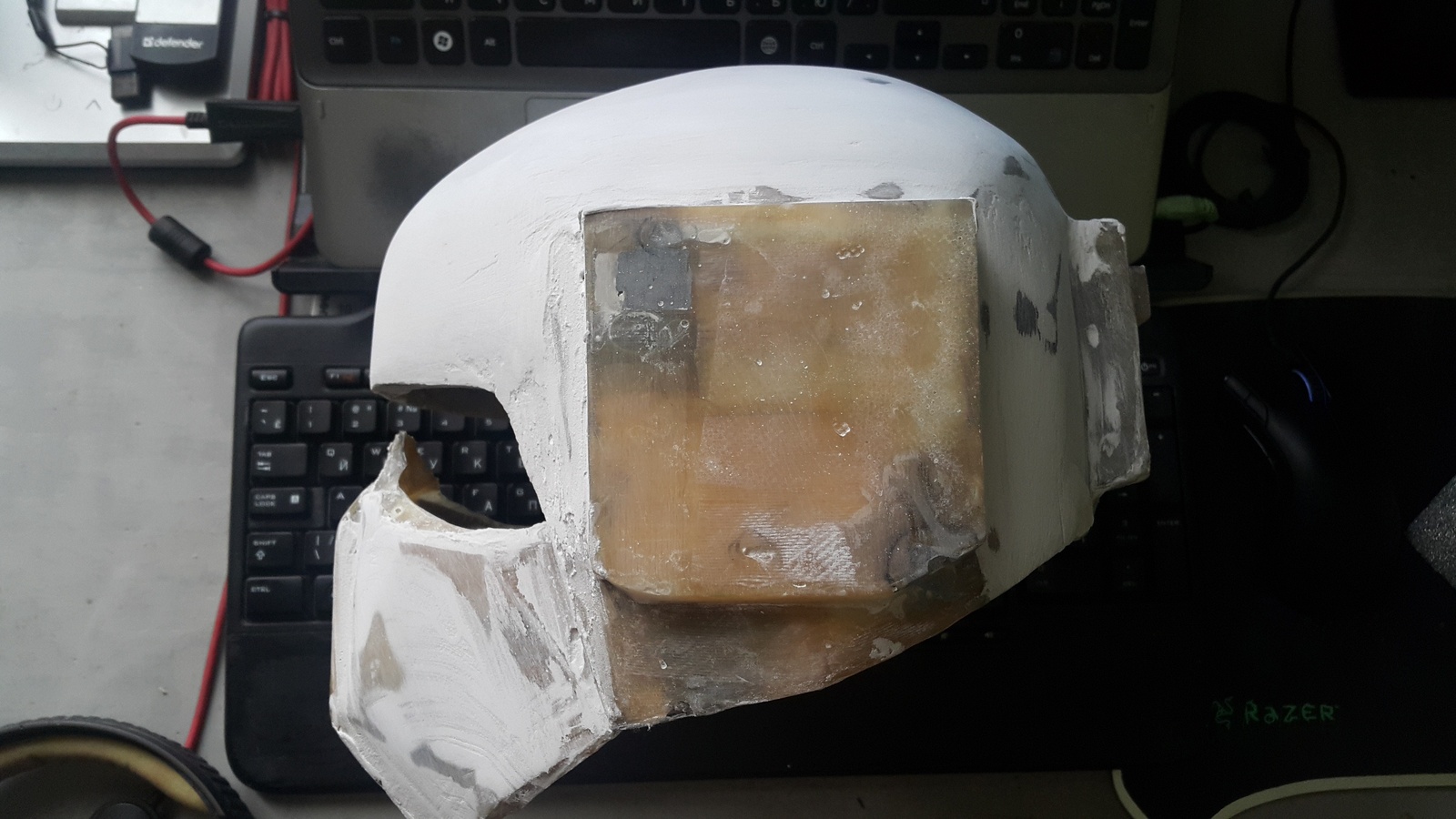 Do-it-yourself kasrkin helmet. - My, Pepakura, Papercraft, With your own hands, Warhammer 40k, Helmet, Longpost, Craft