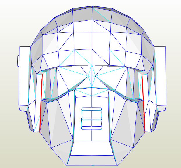 Do-it-yourself kasrkin helmet. - My, Pepakura, Papercraft, With your own hands, Warhammer 40k, Helmet, Longpost, Craft