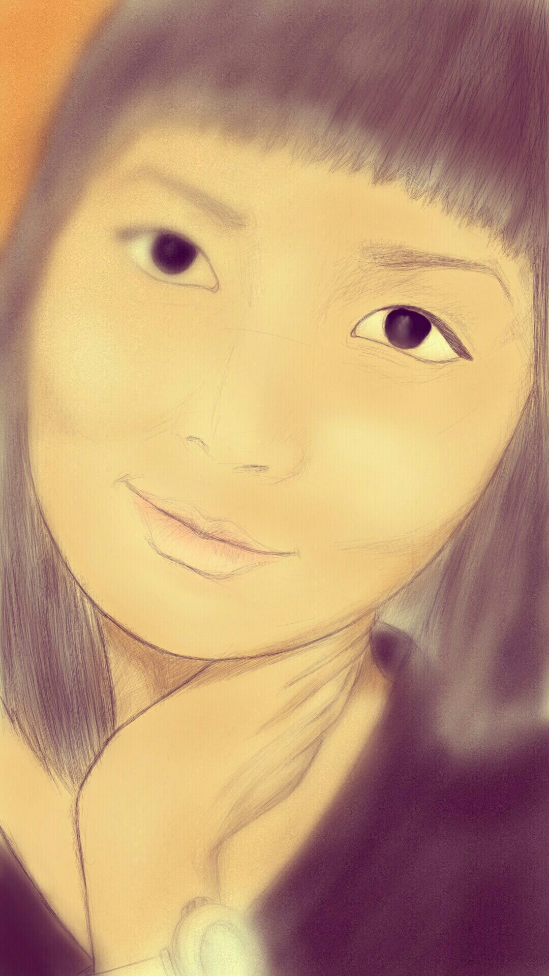 Drawings - My, Digital drawing, Portrait, Redrawing, Autodesk Sketchbook, Vinci, Pixlr, Longpost