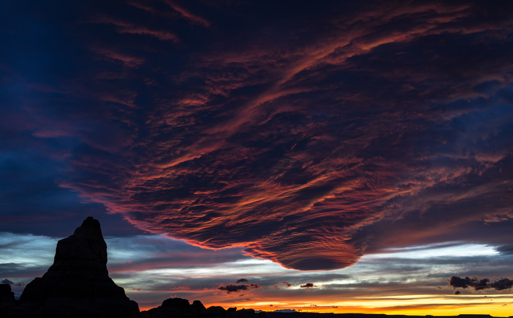 Crimson Turbulence - The photo, Clouds, Storm, Sunset, dust, Landscape, Sky, Utah