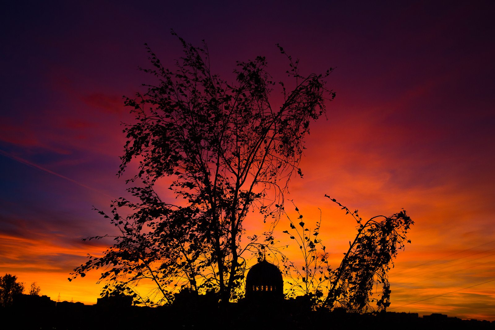 I see how the sunset melts window glass... - My, The photo, Sunset