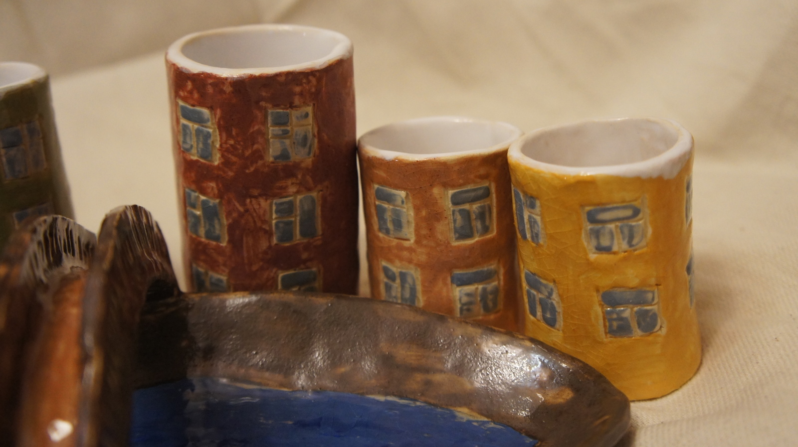 Drink in St. Petersburg, eat sushi and drink tea! Ceramics :) - My, , Ceramics, Кружки, Clay, Handmade, Longpost, Spring