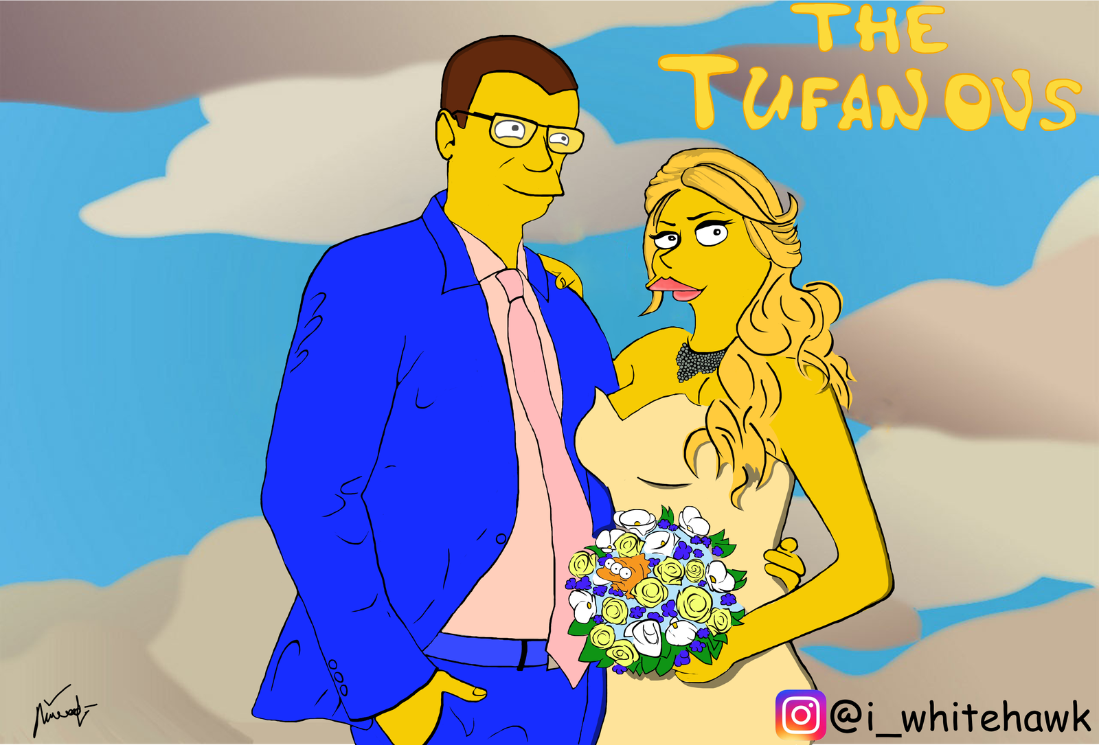 Drawing requested by a friend - My, Drawing, Longpost, The Simpsons, Portrait, Creation, Digital drawing