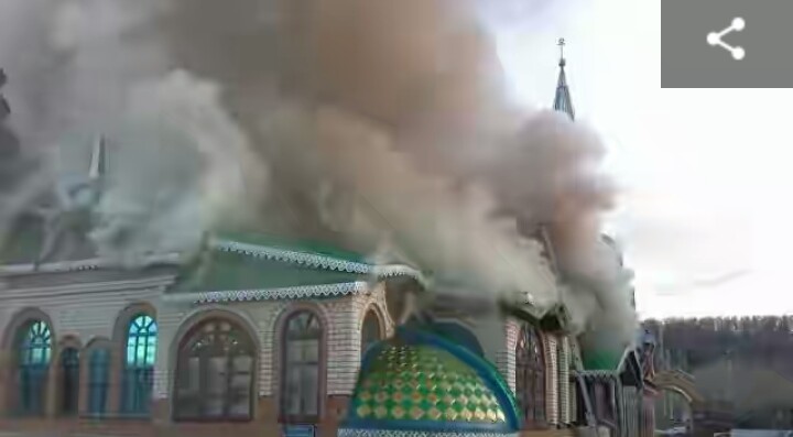 Temple of All Religions burns in Kazan - news, Kazan, Religion, Fire, Incident, Temple