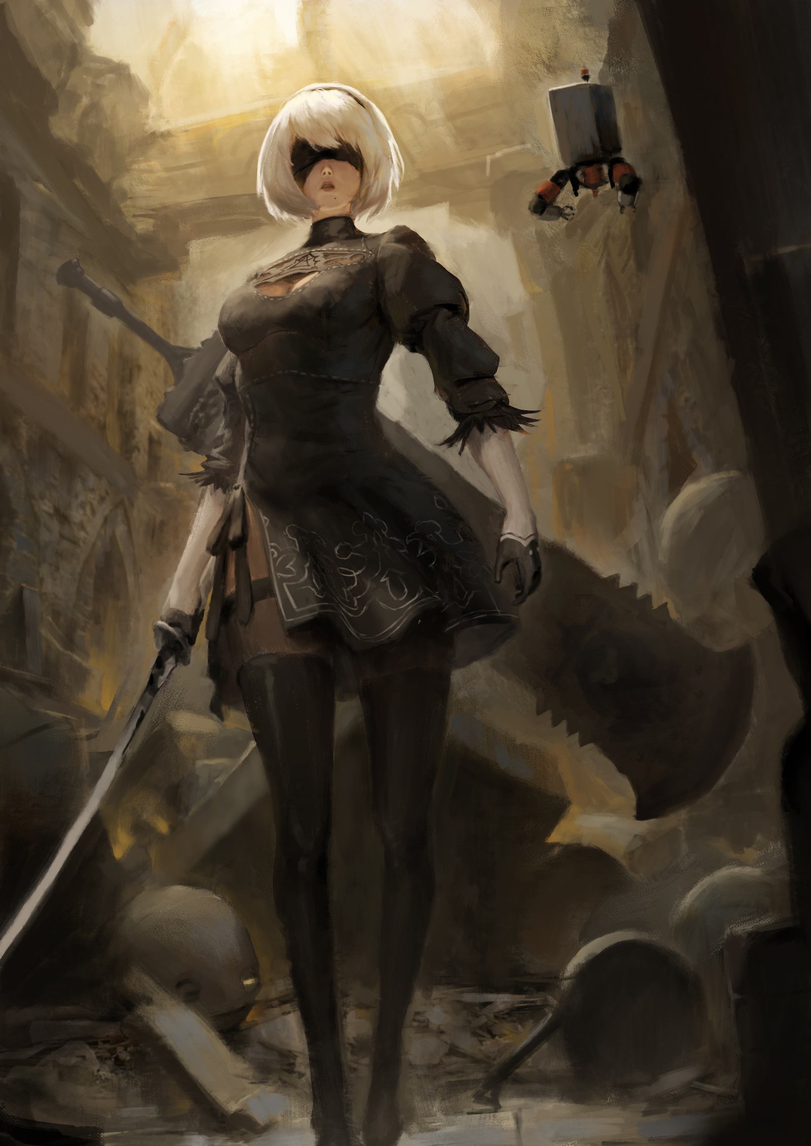 NieR:Automata 2B - orgaのイラスト - pixiv  Воительницы, Косплей, Аниме арт