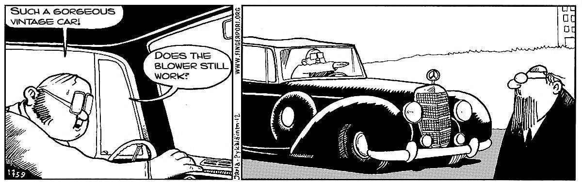 What a great car! - Mercedes, Humor, Retro car, Comics