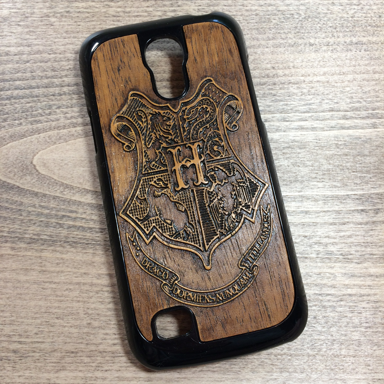 Wood Case for Galaxy S4 Mini - Hogwarts - My, , The Gift of Hands, , Samsung, Galaxy, Harry Potter, Joanne Rowling, Hogwarts, Longpost