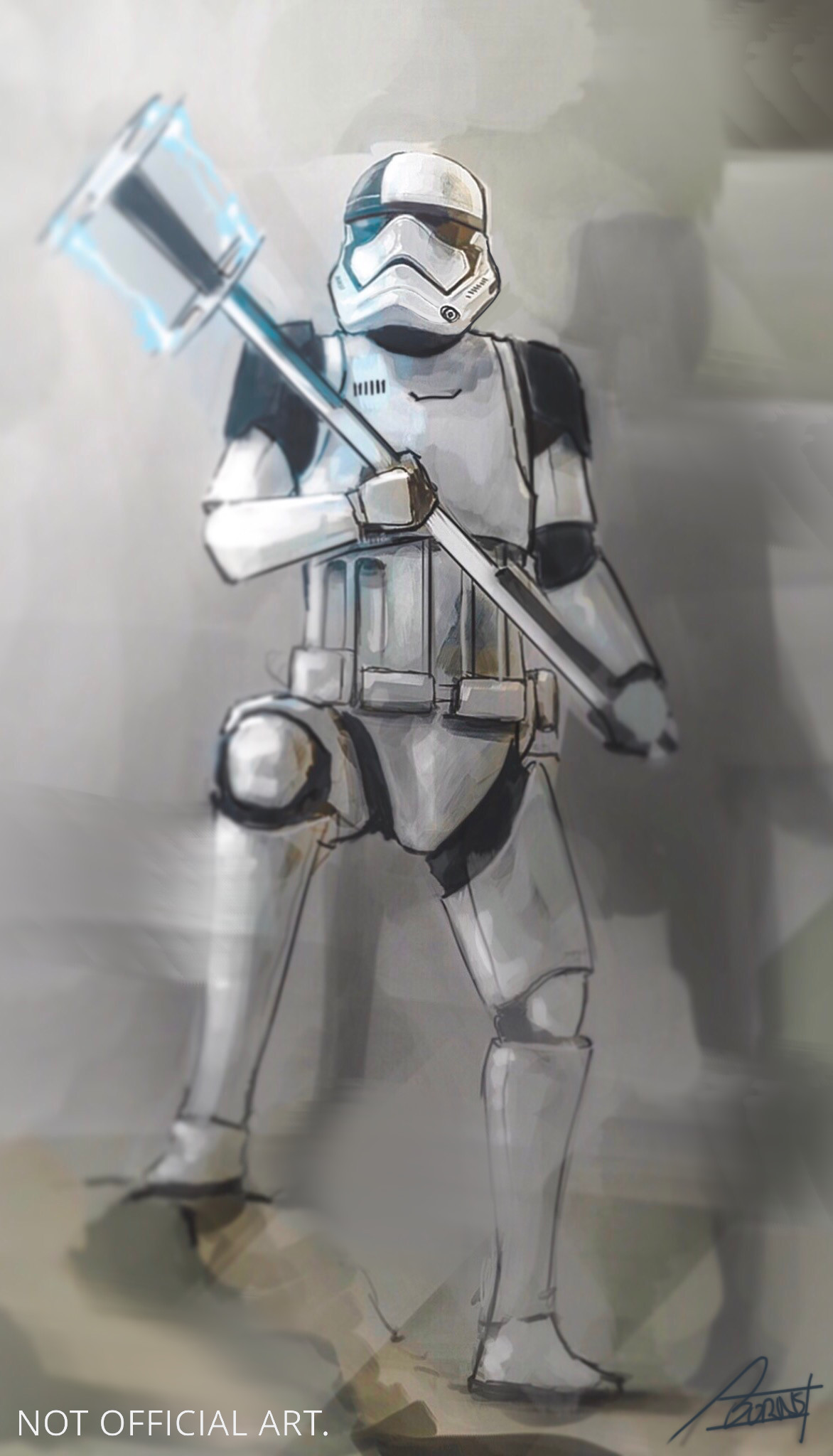 And some more art from John Burns - Star Wars, Art, Stormtrooper, , Longpost