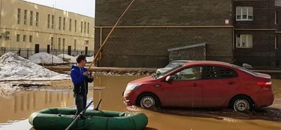 Уфа скоро уйдет под воду с таким мэром. Надеюсь вместе с ним. - Моё, Ирек Ялалов, Бобмежка, Уфа, Башкортостан, Снег, Топит, Длиннопост