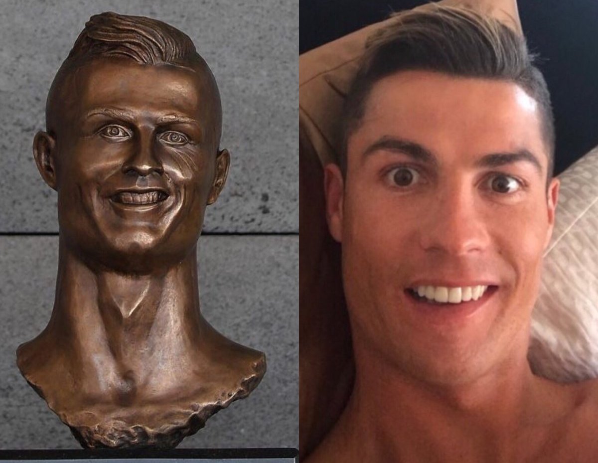 When self-irony is in place - Bust, Cristiano Ronaldo, Football, Self-irony