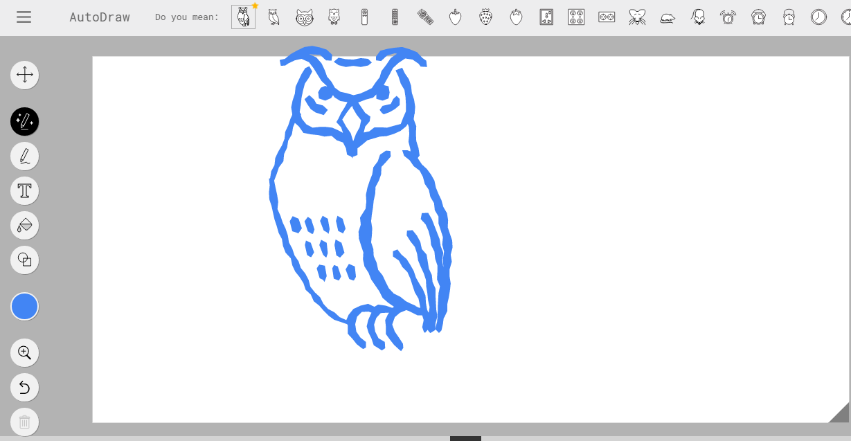 Google Releases Auto Draw Program to Convert Custom Doodles into Meaningful Drawing - Drawing, Нейронные сети, Google, Owl, Longpost, Video