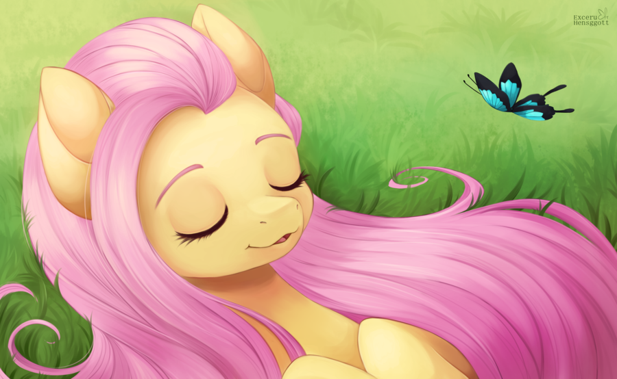 Спящий ангел - My Little Pony, Fluttershy, PonyArt