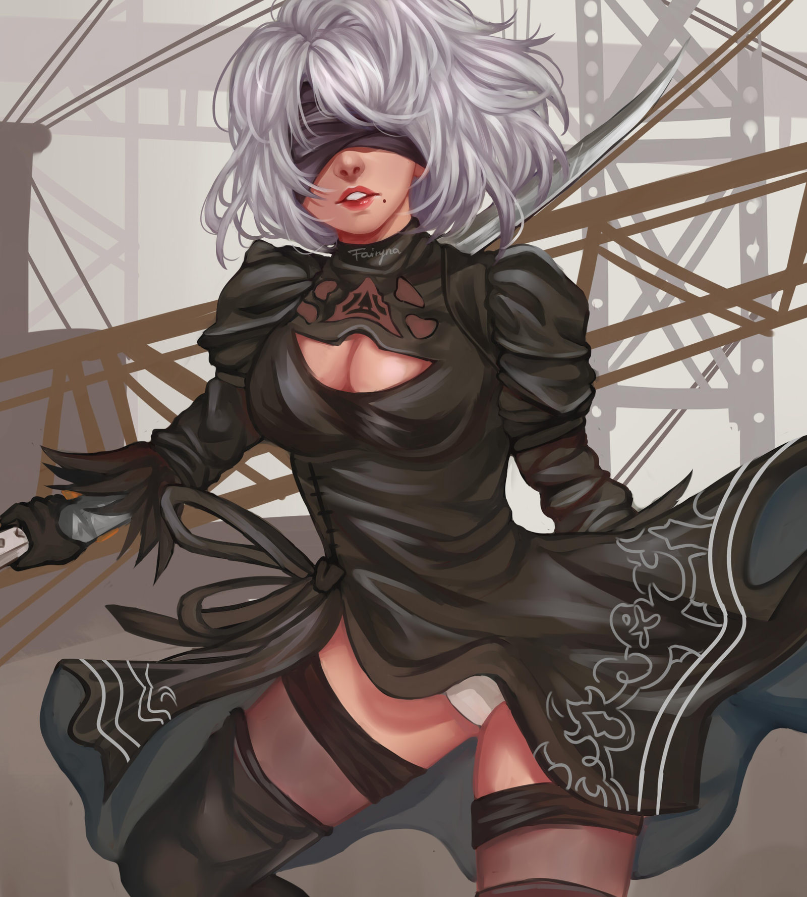 2B hot - NIER Automata, Yorha unit No 2 type B, Art, Anime art, Deviantart, Longpost