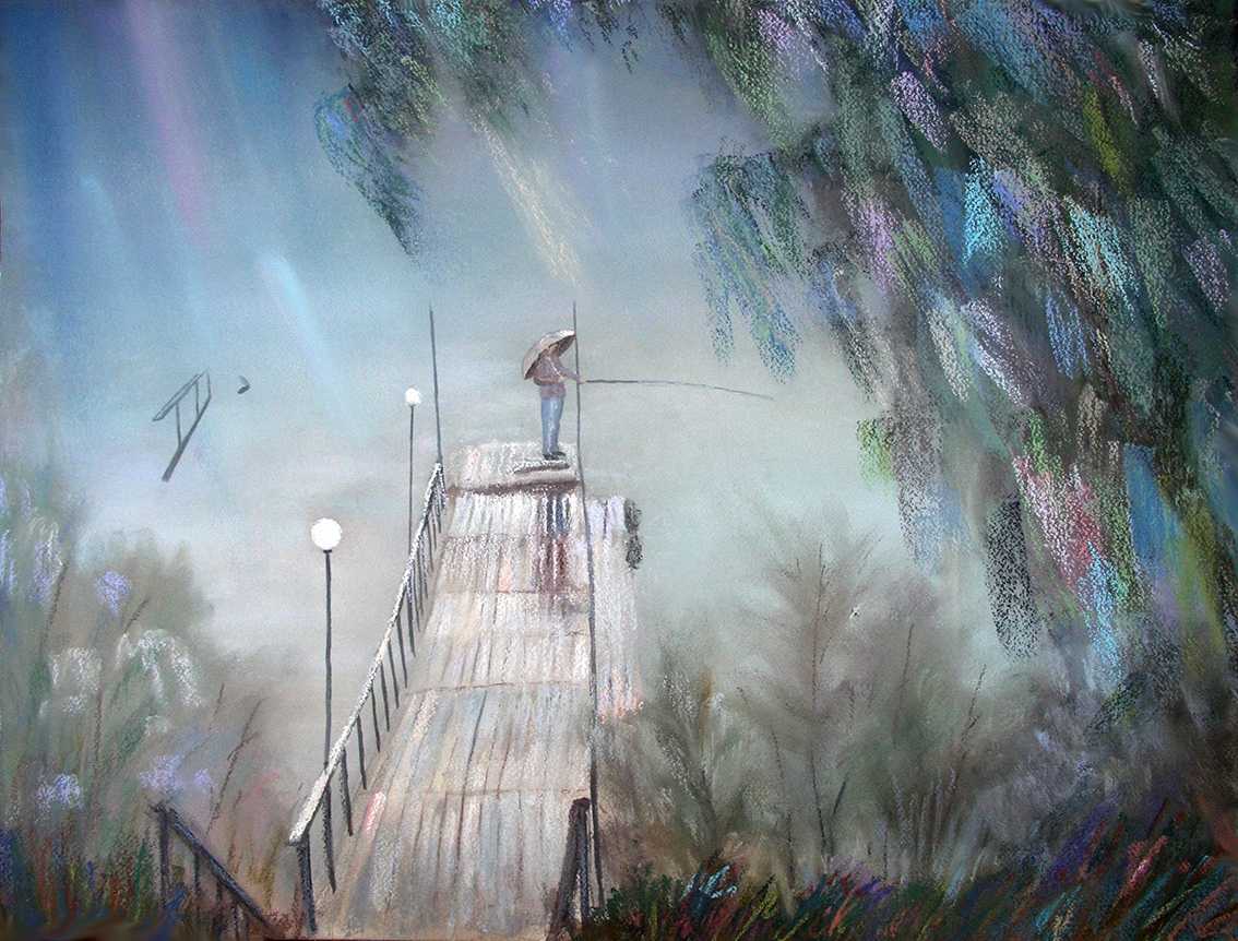 Catch the loneliness - My, , Art, Painting, Pastel, Landscape