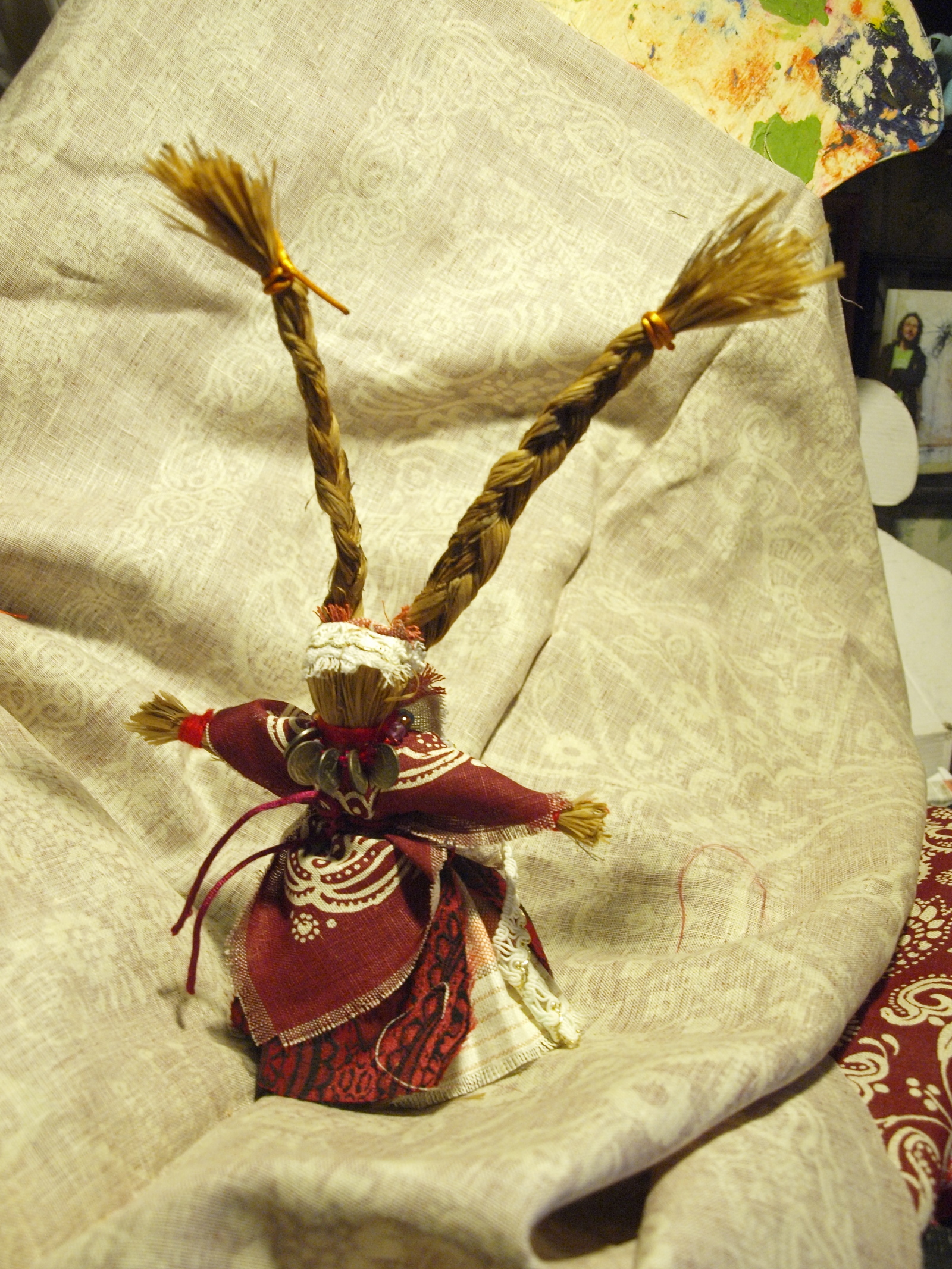 Folk puppets made of bast - My, Kai Yara, , Amulet, Creation, Goat, , Kostroma, Longpost, Doll