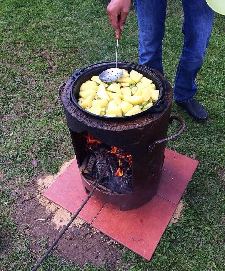 Pipe oven - Bake, Pipe, Picnic, , Kazan, Inventions, Longpost